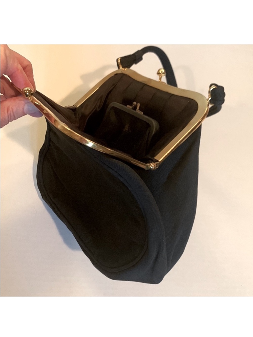 Vintage Coblentz Bag & JR USA Hand Bag Satin Gold Tone Hardware 1940’s & 50’s - Picture 17 of 17